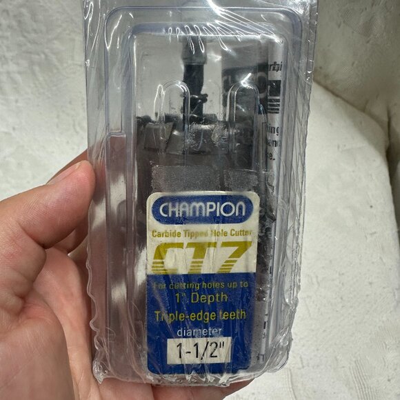 Champion Cutting Tool CT7-1-1/2 Inch Tungsten Carbide Tipped Hole Cutter New - Picture 1 of 6